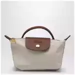 Longchamp Le Pliage Original papaer-coloured clutch bag