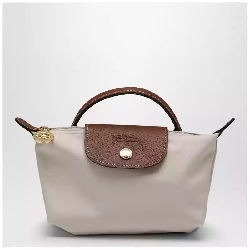 Longchamp Le Pliage Original papaer-coloured clutch bag