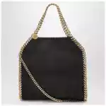 Stella McCartney Black/gold Falabella Mini Tote bag