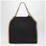 Stella McCartney Black/gold Falabella Mini Tote bag