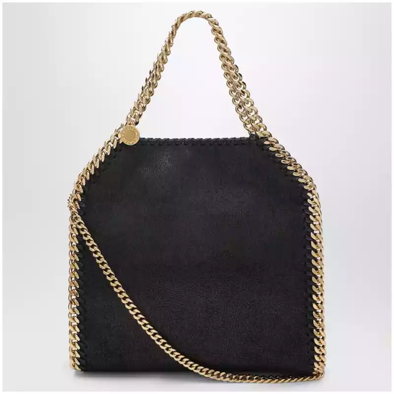 Stella McCartney Black/gold Falabella Mini Tote bag