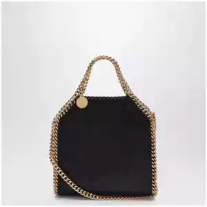 Stella McCartney Black Falabella Tote bag micro