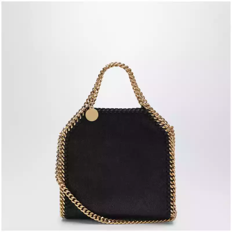 Stella McCartney Black Falabella Tote bag micro