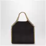 Stella McCartney Black Falabella Tote bag micro