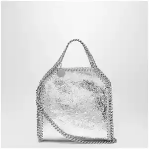 Stella McCartney Falabella micro tote bag in silver