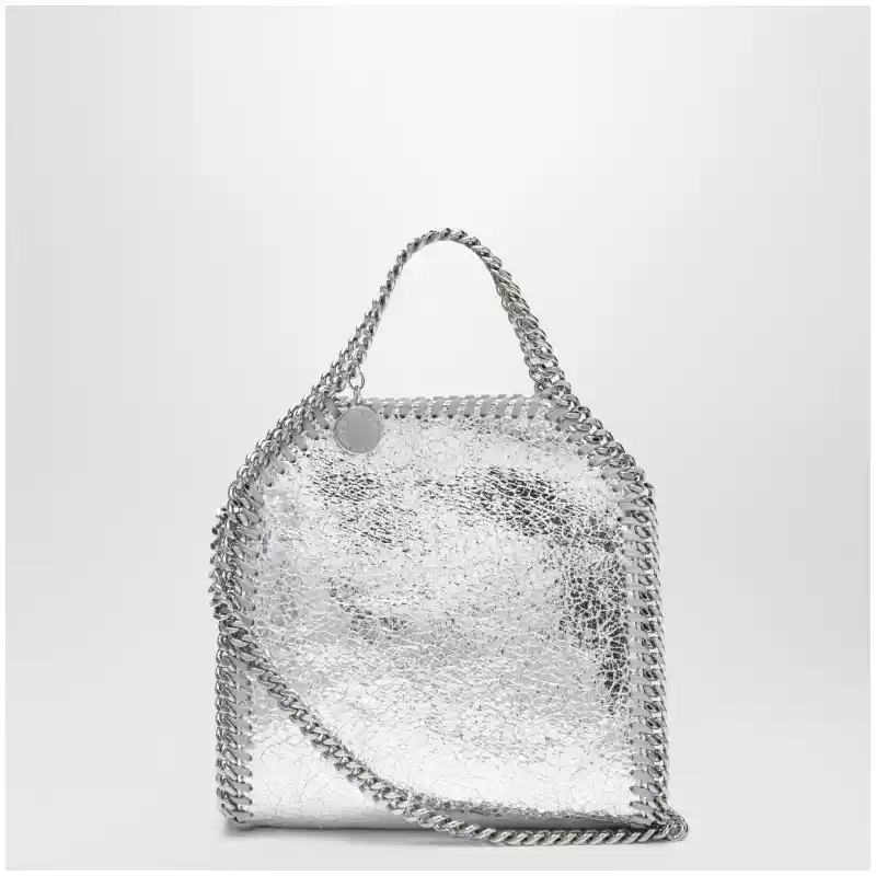 Stella McCartney Falabella micro tote bag in silver