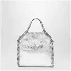 Stella McCartney Falabella micro tote bag in silver