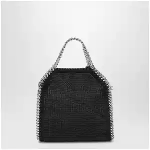 Stella McCartney Falabella mini tote bag in black crystal mesh