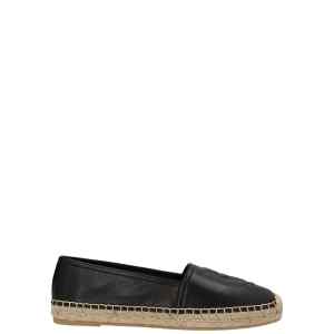 Saint Laurent Logo Leather Espadrilles