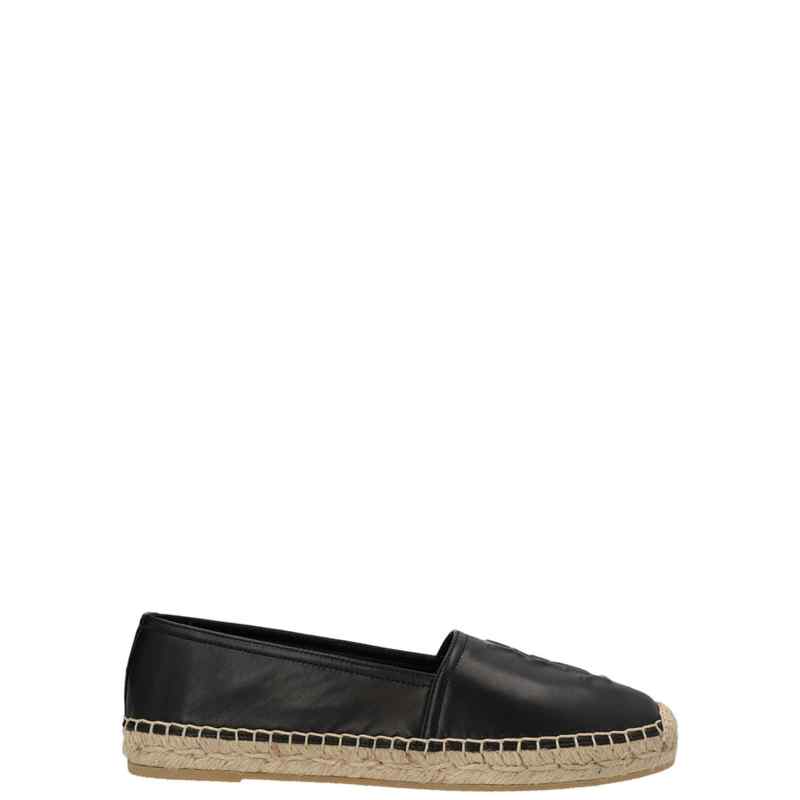 Saint Laurent Logo Leather Espadrilles
