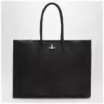 Vivienne Westwood Troy tote bag in dark brown leather