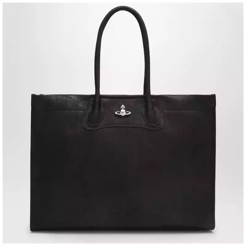 Vivienne Westwood Troy tote bag in dark brown leather