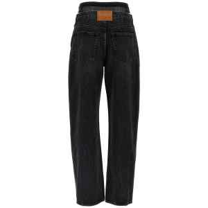 Denim X Alexander Wang Slit Hem Prestyle Hotfix Mesh Undie Jeans