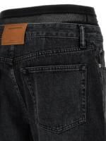 Denim X Alexander Wang Slit Hem Prestyle Hotfix Mesh Undie Jeans
