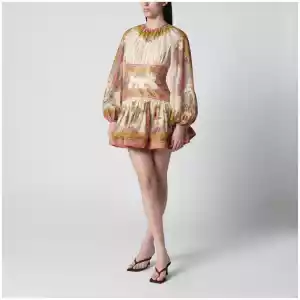 ZIMMERMANN Indra mini dress with floral motif