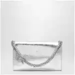 Stella McCartney Falabella metallic silver crossbody wallet bag