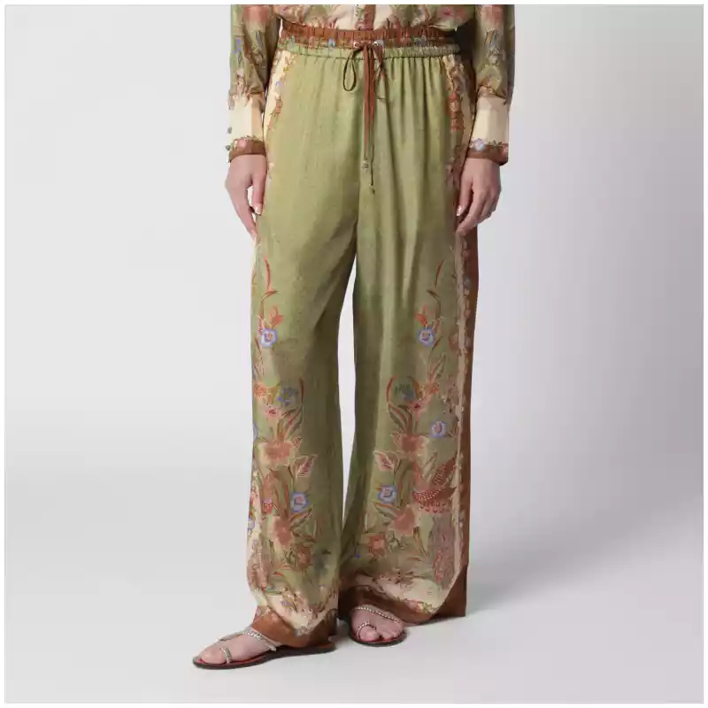 ZIMMERMANN Indra Relaxed trousers with floral print