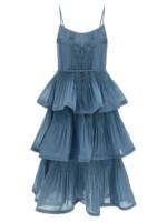 Zimmermann Pleated Tiered Midi Dress