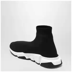 Balenciaga Black mesh and white Speed Sneakers