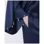 Stella McCartney Navy blue oversized viscose satin blouse