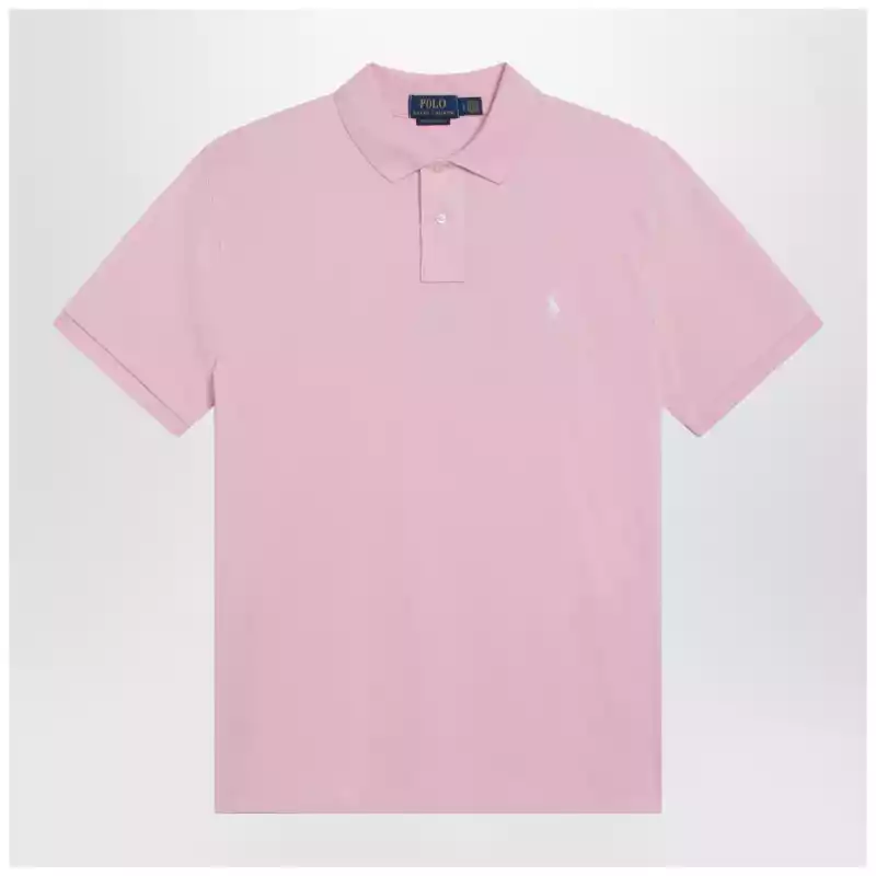 Polo Ralph Lauren Pink Custom Slim-Fit cotton polo shirt