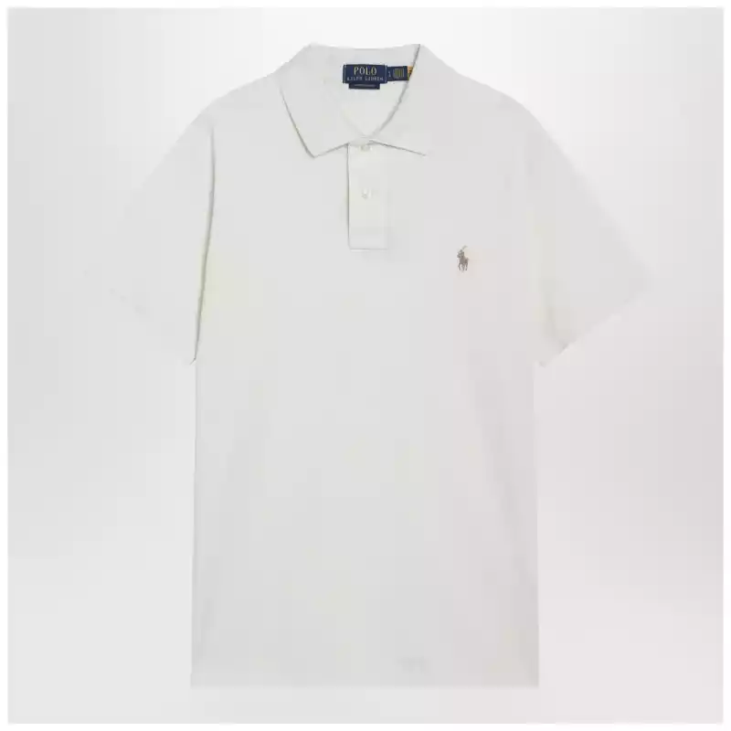 Polo Ralph Lauren Cream-colored cotton Custom Slim-Fit polo shirt