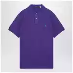 Polo Ralph Lauren Purple cotton Custom Slim-Fit polo shirt