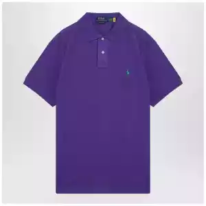 Polo Ralph Lauren Purple cotton Custom Slim-Fit polo shirt