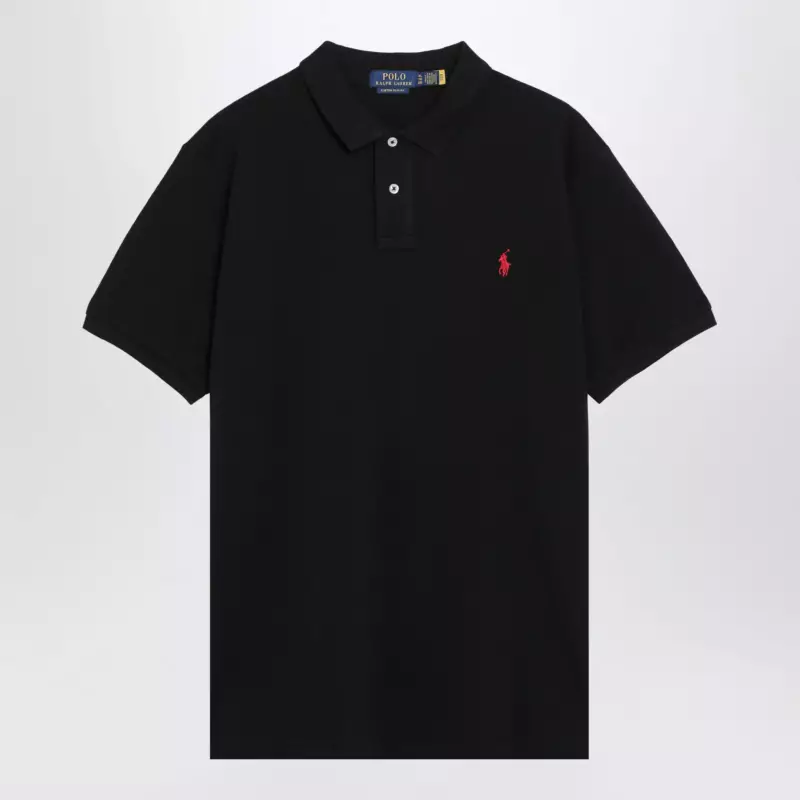 Polo Ralph Lauren Black cotton Custom Slim-Fit polo