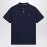 Polo Ralph Lauren Navy cotton Custom Slim-Fit polo shirt