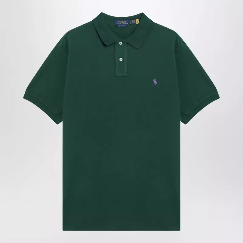 Polo Ralph Lauren Forest green cotton Custom Slim-Fit polo shirt