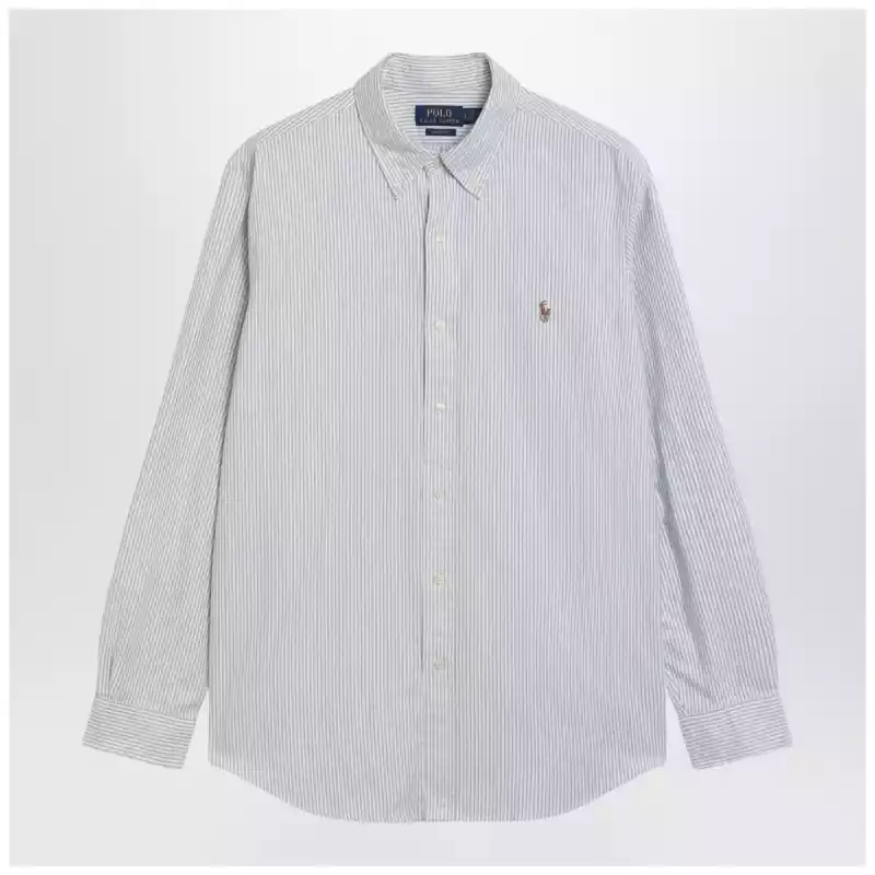 Polo Ralph Lauren Light blue/white striped Oxford shirt Custom-fit