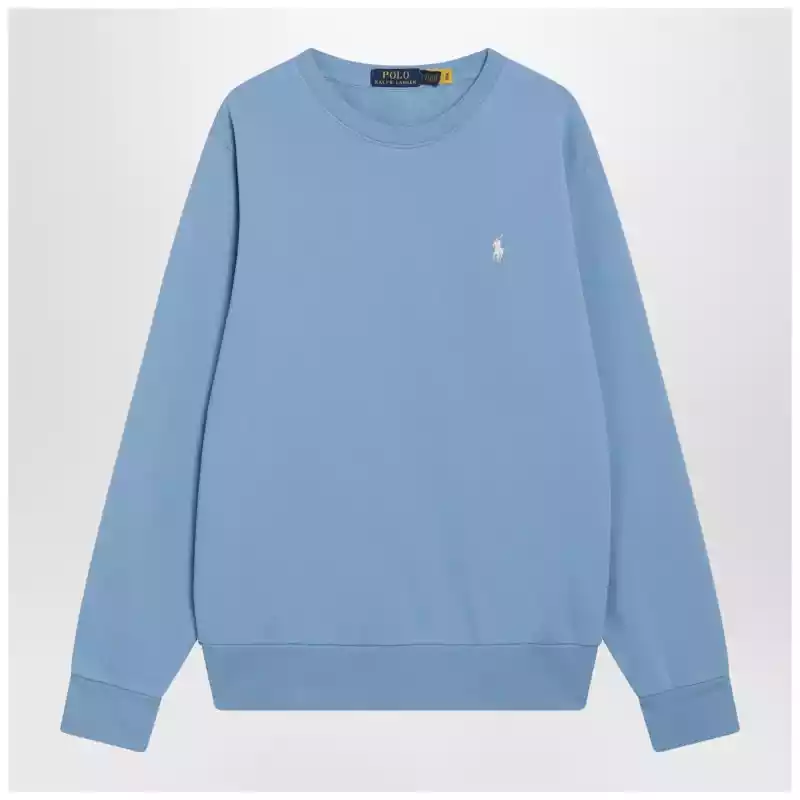 Polo Ralph Lauren Light blue cotton crew-neck sweatshirt