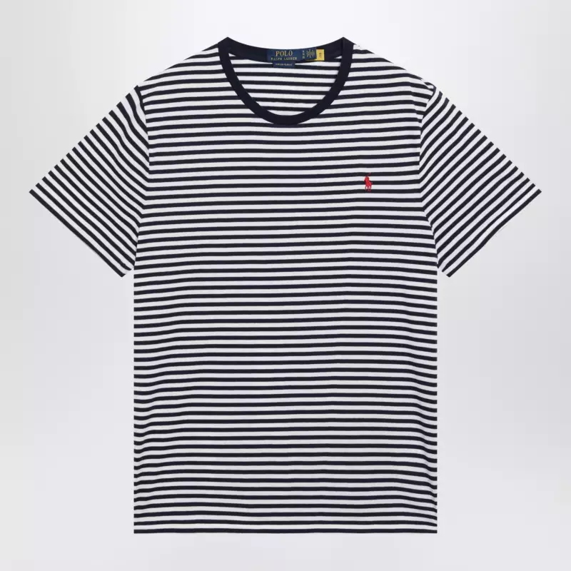 Polo Ralph Lauren White/Navy striped Custom Slim-Fit T-shirt