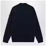 Polo Ralph Lauren Navy blue zip-up cotton-blend sweatshirt