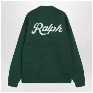 Polo Ralph Lauren Forest green cardigan with Ralph logo