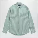 Polo Ralph Lauren White/green striped Custom-Fit shirt