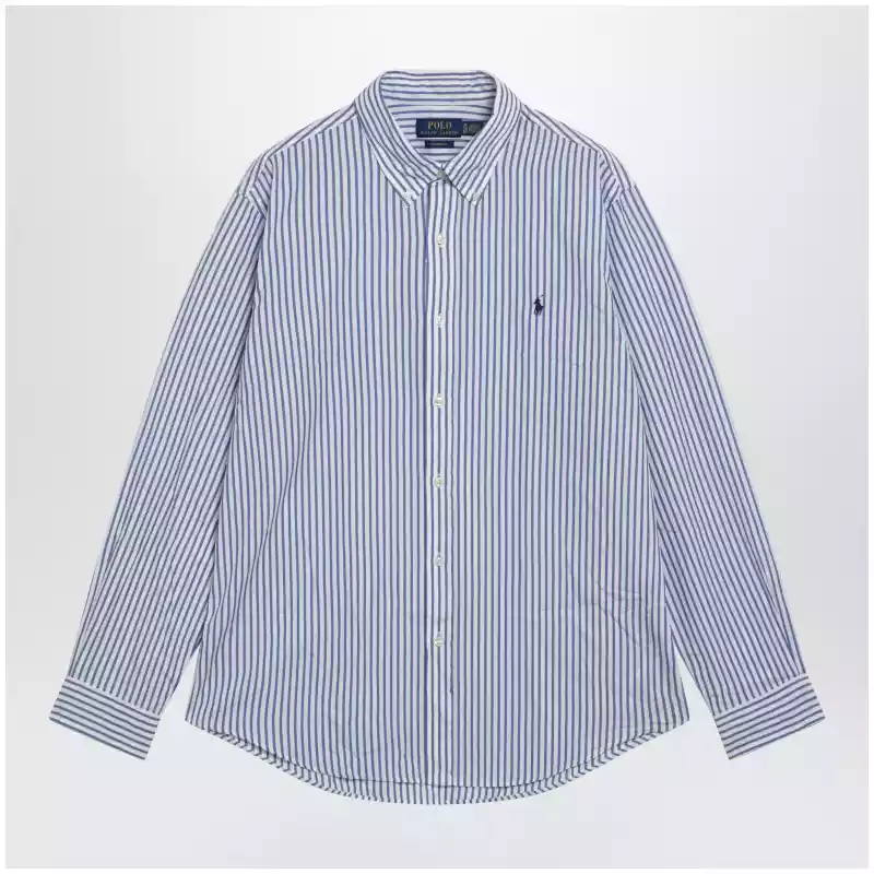 Polo Ralph Lauren White/blue striped Custom-Fit shirt