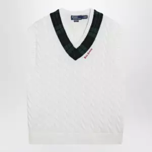 Polo Ralph Lauren Cream cable-knit Relaxed-Fit vest