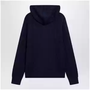 Polo Ralph Lauren Navy blue cotton cable-knit zip-up cardigan