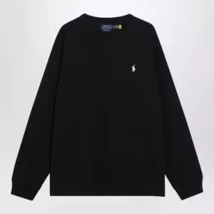 Polo Ralph Lauren Black cotton Relaxed-Fit crewneck sweatshirt
