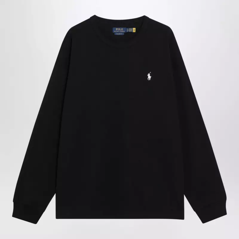 Polo Ralph Lauren Black cotton Relaxed-Fit crewneck sweatshirt