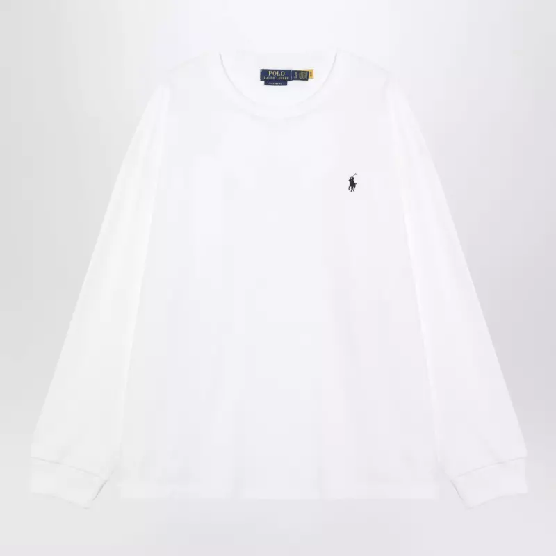 Polo Ralph Lauren White cotton Relaxed-Fit crewneck sweatshirt