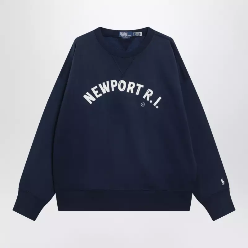 710B20016001CO_T_POLOR-NN.x Polo Ralph Lauren Navy sweatshirt with embroidery Vintage-Fit