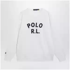 Polo Ralph Lauren White sweatshirt with logo embroidery