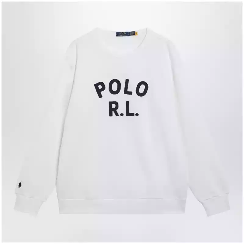 Polo Ralph Lauren White sweatshirt with logo embroidery