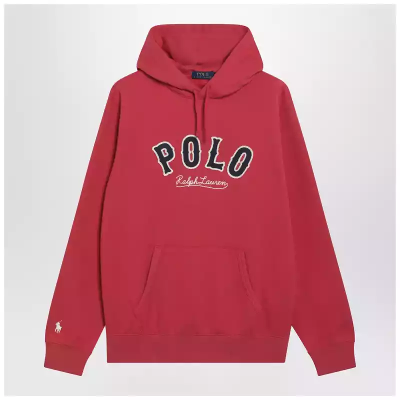 710P04872002CO_S_POLOR-SR.x Polo Ralph Lauren Red hoodie with embroidered logo
