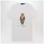 Polo Ralph Lauren White Polo Bear T-shirt Custom Slim-Fit