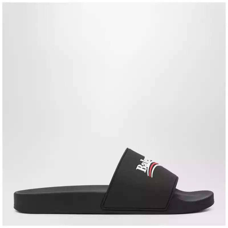 Balenciaga Pool Slide rubber sandals in black