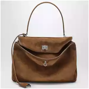 Balenciaga Rodeo medium beige suede bag